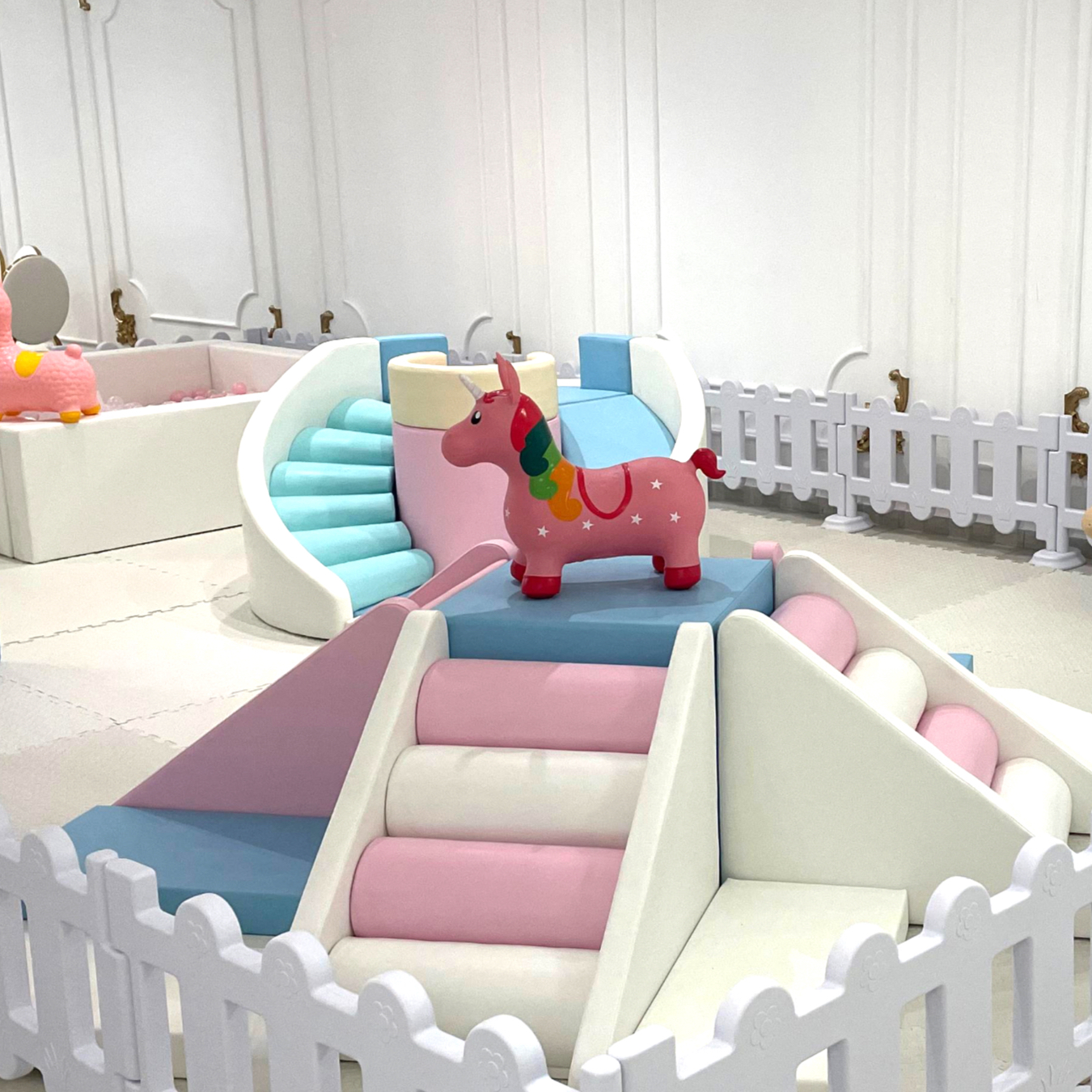Rainbow soft play style by Mini Munchkins