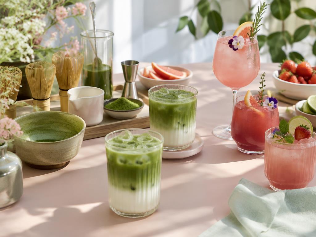 Matcha and Mocktail Bar workshop setup