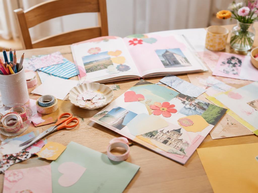 Scrapbook and Mood Board Bar workshop setup